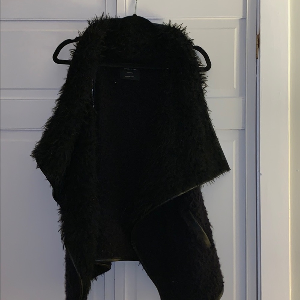 Black Faux Fur vest